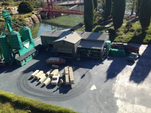 I'm loving this lego model of a timber mill near Ferndale, California. It's complete with roving logging truck!