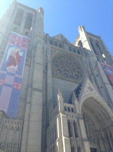 Iconic Grace Cathedral atop San Francisco's Nob Hill.